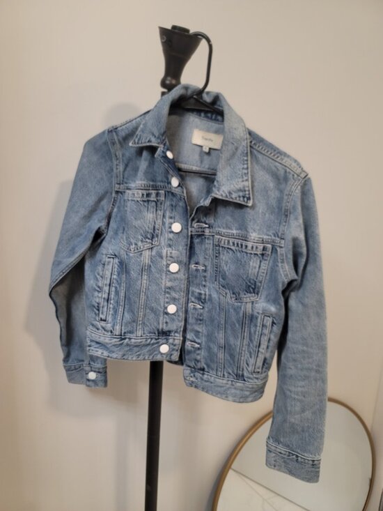 Triarchy Jackets & Blazers - Triarchy Jacket Womens Small Trunker Button Front Denim Jean Jacket Blue